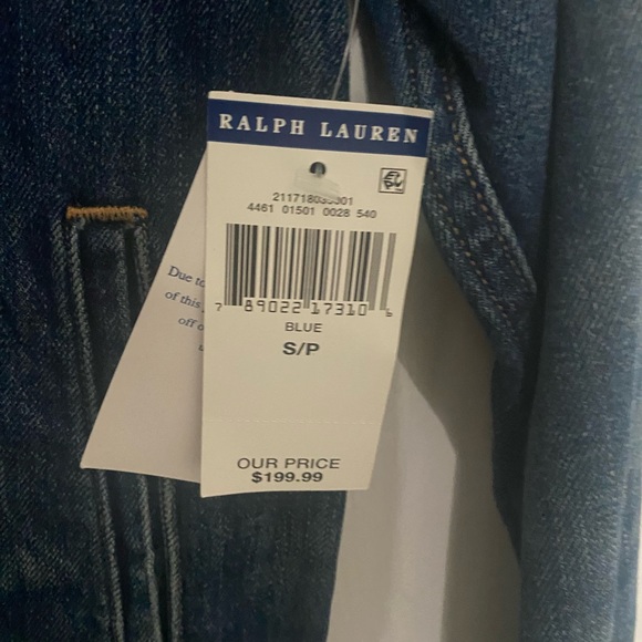 Polo by Ralph Lauren Classic Blue Jean Jacket with  patches - Picture 5 of 7